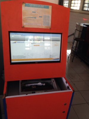 Indonesian train ticket printing machine